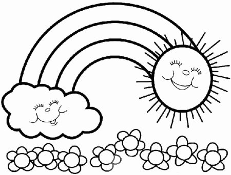 Радуга рисунок раскраска