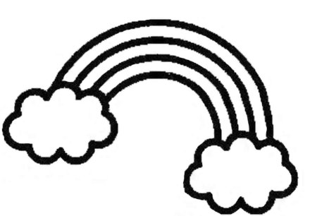 Радуга раскраска для малышей