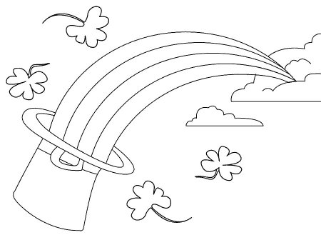 Радуга раскраска для детей