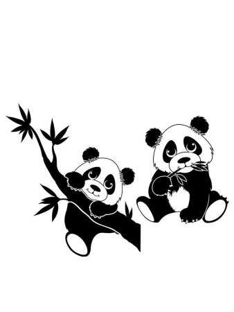 Панда рисунок для срисовки