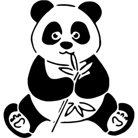 Трафарет Панда для рисования