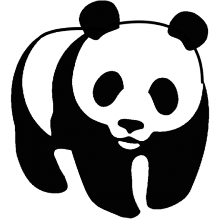 Панда трафарет