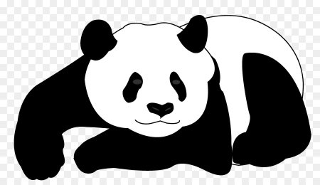 Панда трафарет