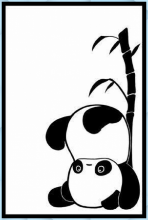 Панда эскиз легкий