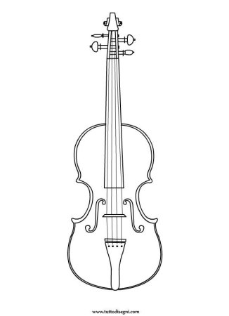Виолончель раскраска