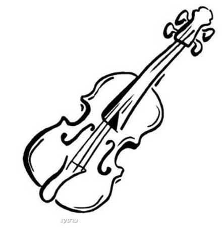 Скрипка для раскрашивания