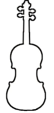 Скрипка трафарет