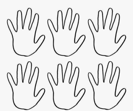 Ладошки для раскрашивания