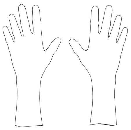 Трафарет руки для вырезания