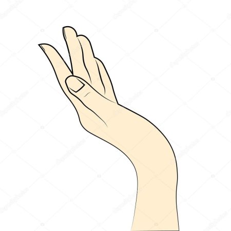 Женская ладонь трафарет