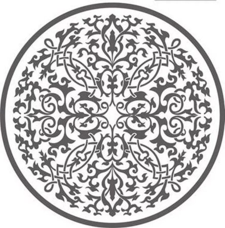 Трафарет круглый узор