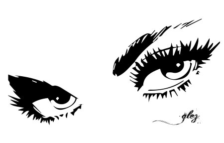 Глаз контур