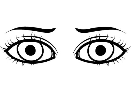 Трафарет глаза для вырезания