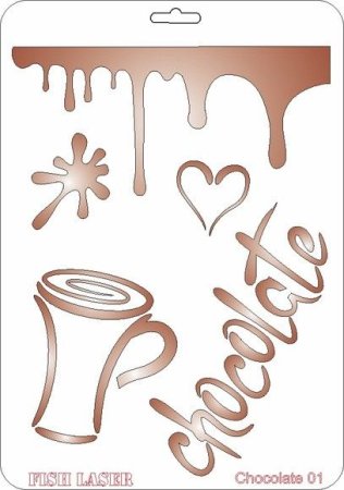 Трафарет для надписи шоколадом