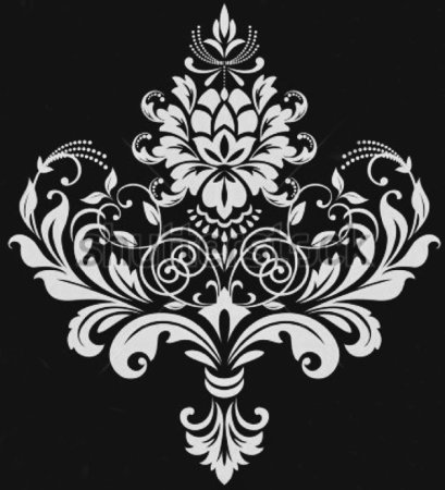 Дамасский узор трафарет