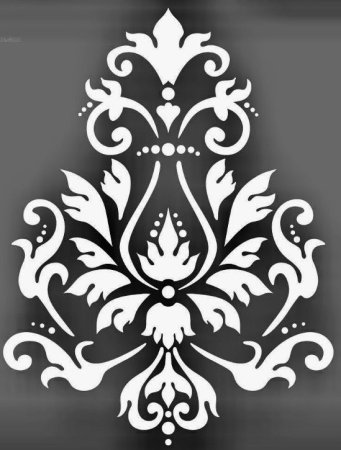 Декоративная штукатурка трафарет Дамаск