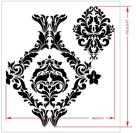 Трафареты large Damask