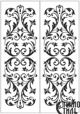 Растительный орнамент в прямоугольнике