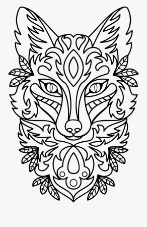 Раскраска антистресс лиса