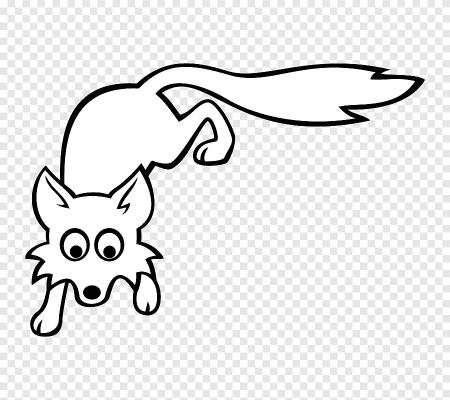 Лисичка черно белая