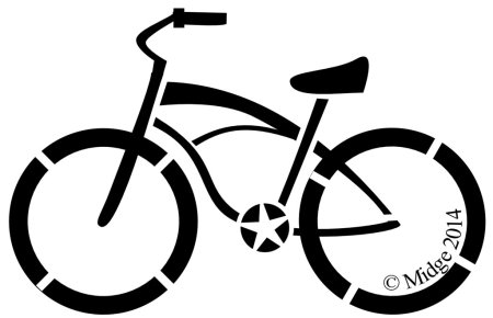 Велосипед трафарет