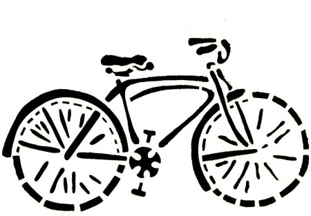 Велосипедист трафарет