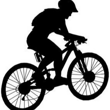 Велосипедист трафарет
