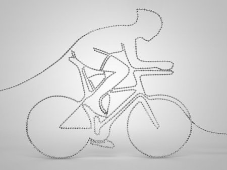Велосипед одной линией