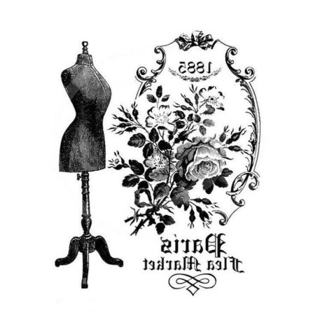 Монохром для декупажа швейное