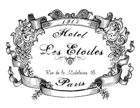 Этикетки для декупажа черно-белые