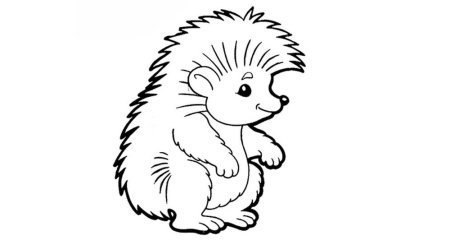 Ежик трафарет для аппликации