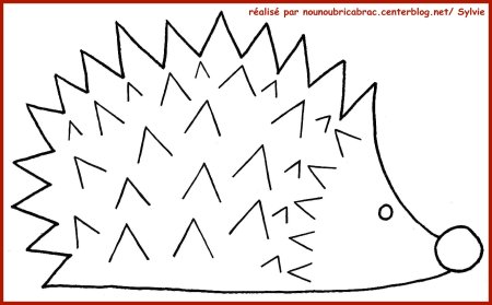 Ежик трафарет для аппликации