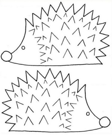 Ежик схематичное изображение