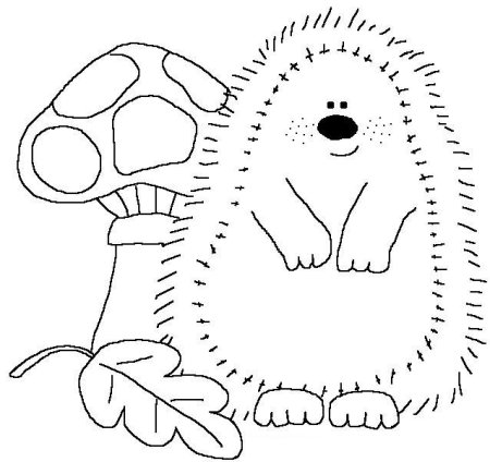 Ежик трафарет для вырезания