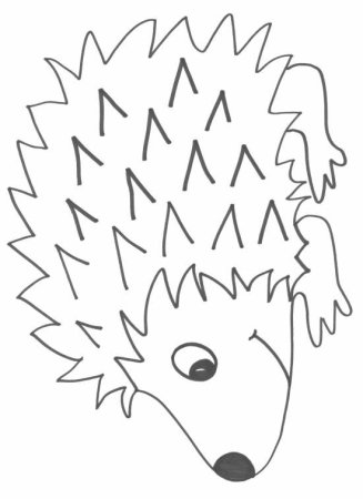 Трафарет ежика для лепки
