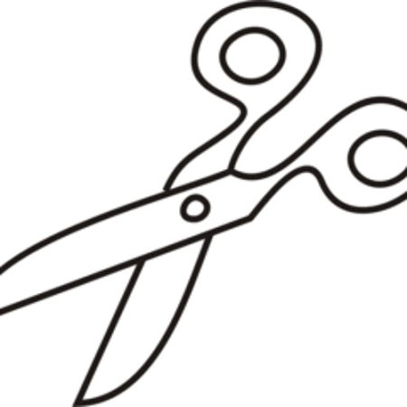 Трафарет ножницы Швейные