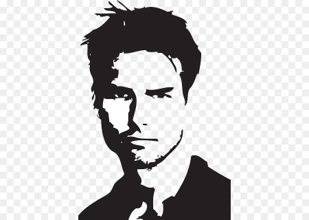 Силуэт мужского лица