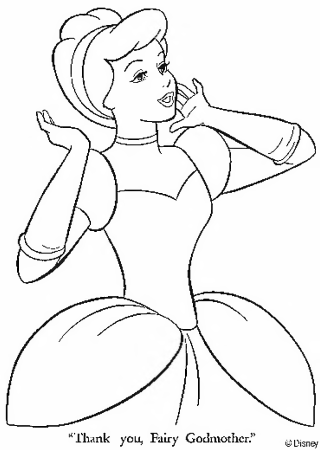 Раскраска Золушка Дисней