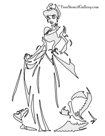 Раскраски принцессы Диснея Золушка