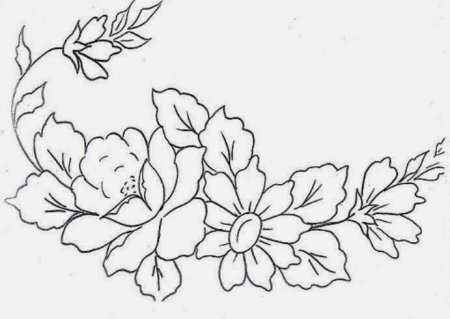 Трафареты цветов для вышивания