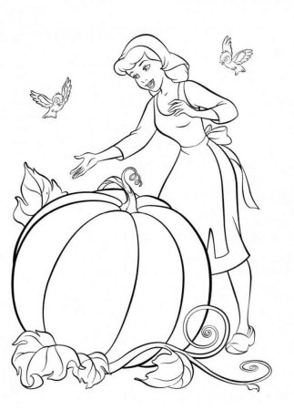 Раскраска Золушка Дисней