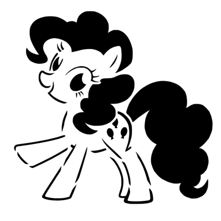 Трафарет пони