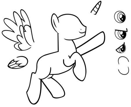 Раскраска игрушки про пони