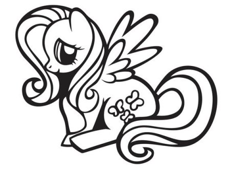Трафарет пони для рисования