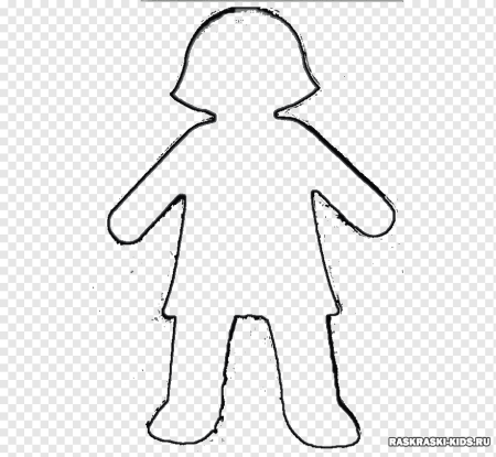 Раскраска платье для куклы