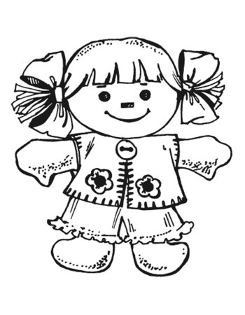 Трафарет девочка в платье