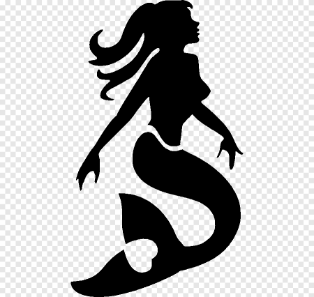 Трафарет русалки