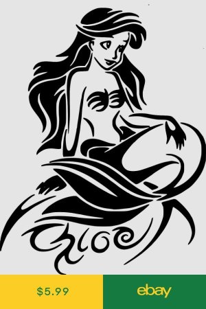 Трафарет русалки