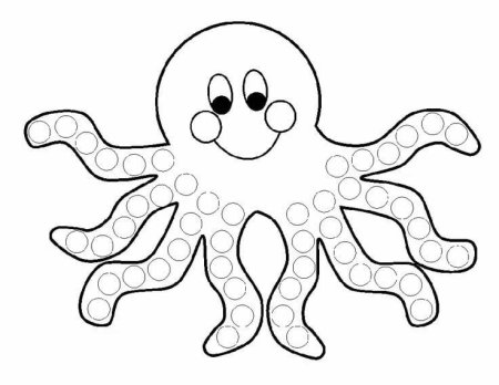 Осьминог раскраска для детей