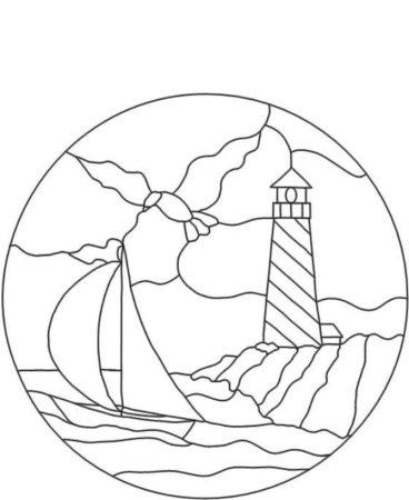 Трафарет для витража на стекле